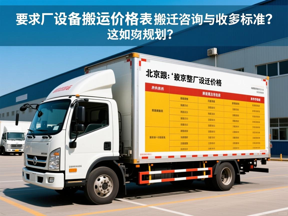北京整厂设备搬运价格表：搬迁咨询与收费标准该如何规划？