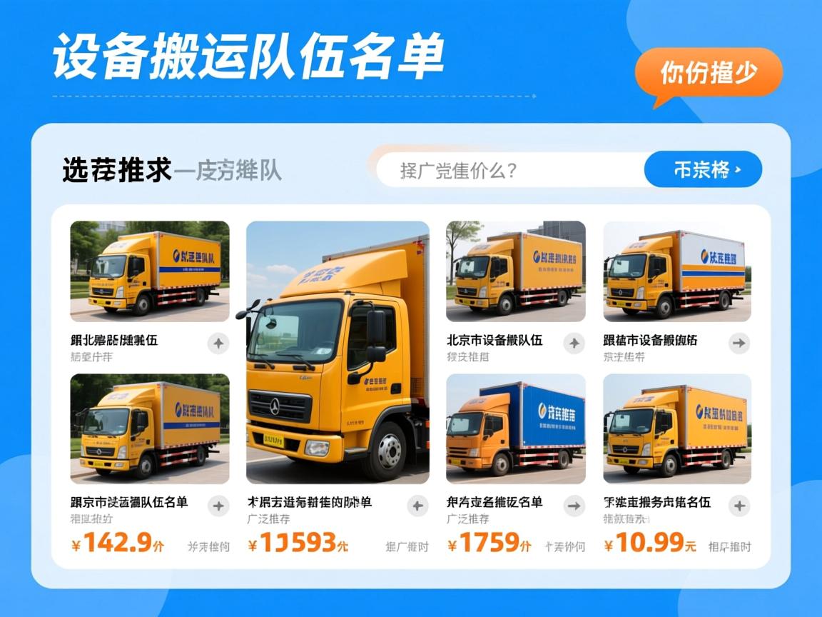 北京市设备搬运队伍名单中，有哪些队伍被广泛推荐，他们的服务价格如何，选择时应注意什么？
