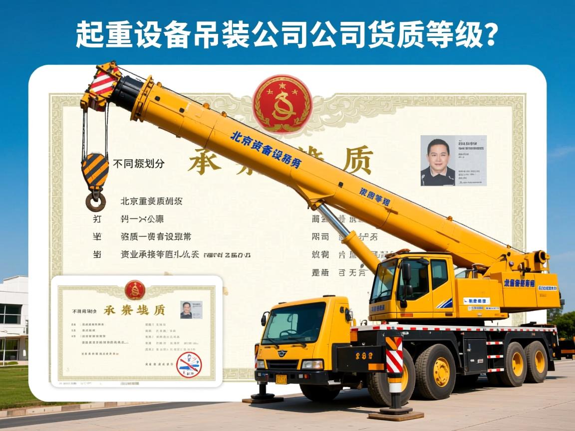 北京市起重设备吊装公司资质等级怎么划分?不同资质承接范围有什么区别?