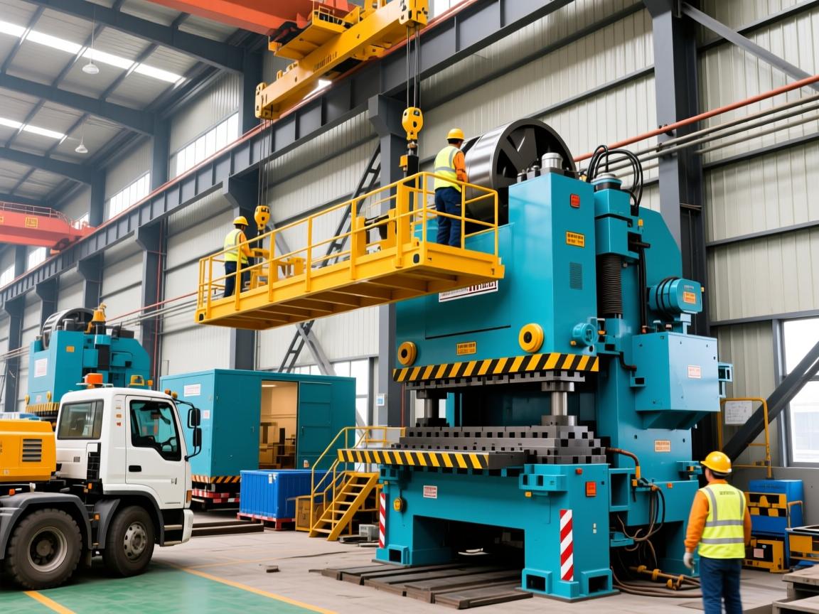 在北京厂房搬迁时，重型锻压设备如何安全高效地上楼移位并精准定位？